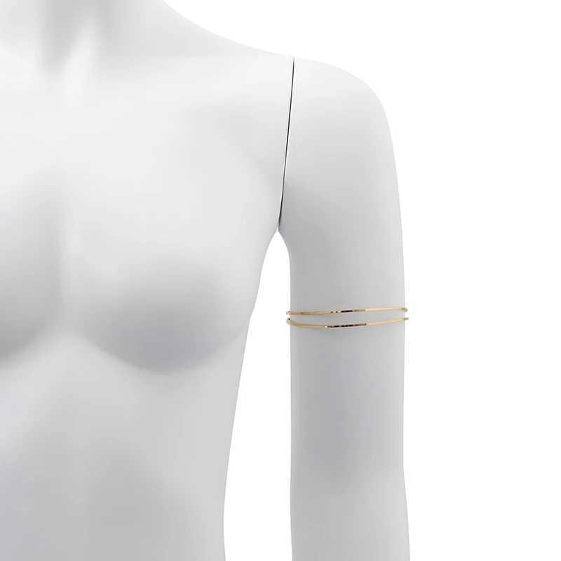 Punk Armlet Adjustable Upper Arm Cuff Minimalist Bangle Bracelet Arm Jewelry Gift W250526