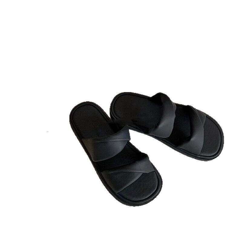 Su Yinyin Same Style Soft Bubble ~ Stepping on Feces Feeling Twist Knot One-Word Casual Thick-Soled Slippers for Women Summer Outdoor Wear