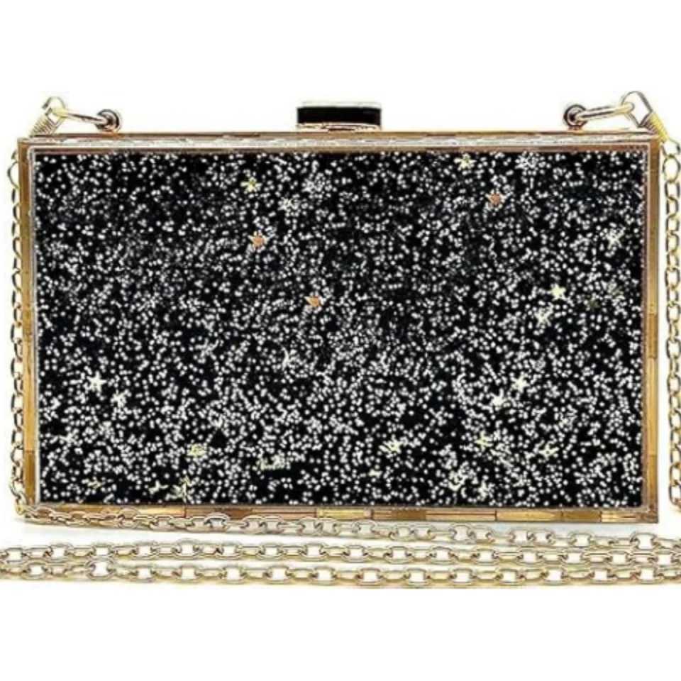 Elyzin Magical Transparent Sequins Clutch Purse Evening Handbag For Party Prom Bride W250527