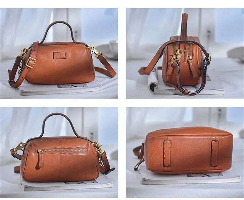 Fashion Casual Natural Genuine Leather Women's Shoulder Crossbody Bag Organizer Designer Real Cowhide Small Handbag