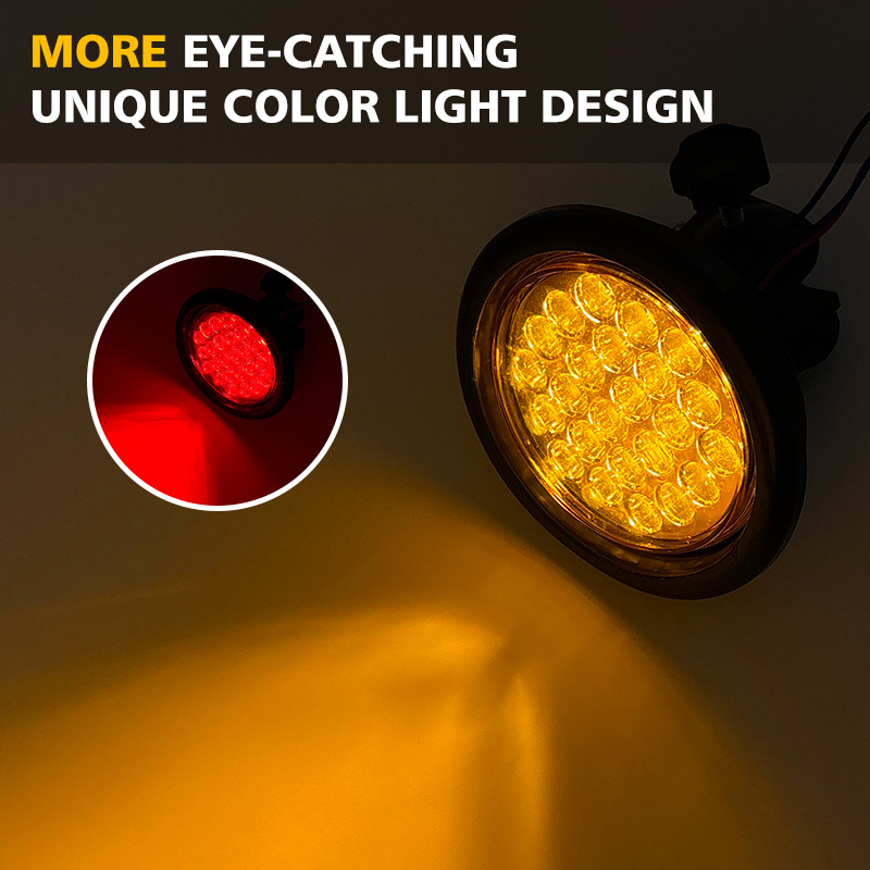 Modified light 4 inch tail light truck tail light 4 inch LED truck tail light voltage is 12-24V material meets CE standard waterproof grade IP65