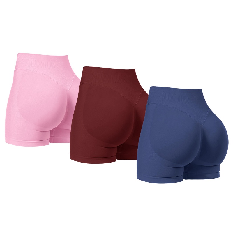 Yoga gym shorts women athletic short skinny elastic high waisted pants outdoor running breathable quick dry moisture wicking sports training pant size