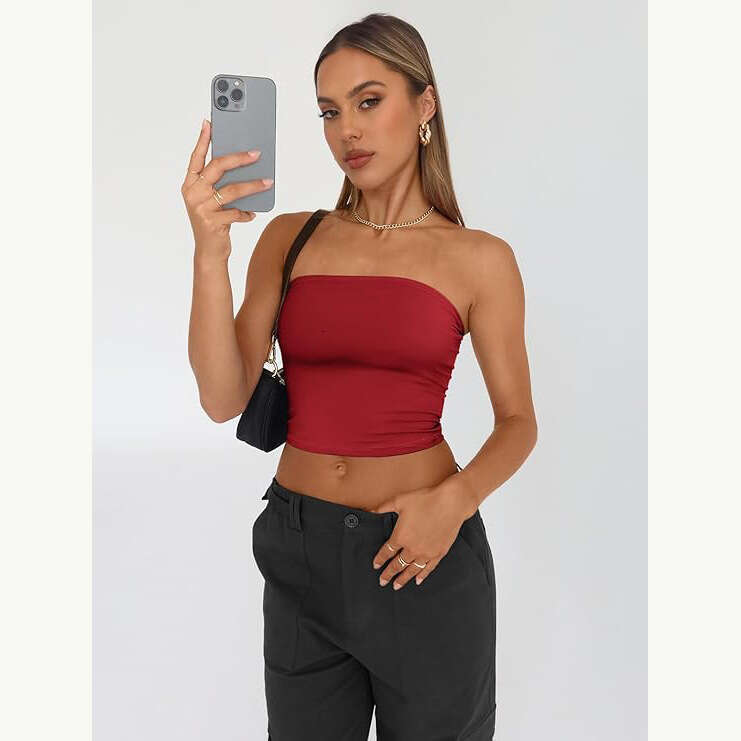 Strapless Inner Pure Desire Sexy Top Summer Outer Wear Pullover Vest Slim Fit Women's Clothing