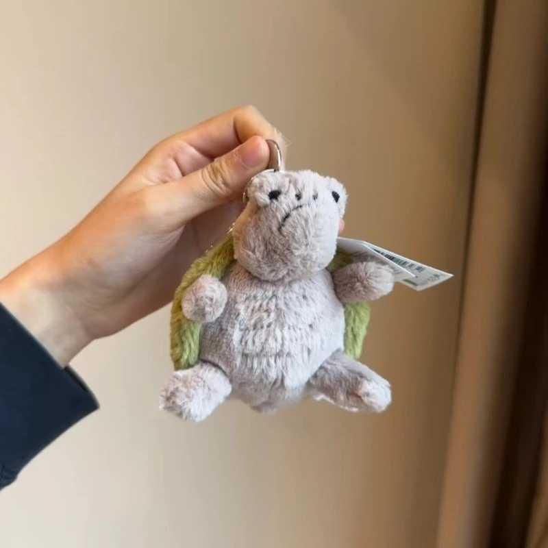 Jellycats Turtle Pendant Keychain Cute Girl Bag Doll Plush Toy Key Ring Cute Turtle Plush Toy Doll Gifts Baby Soothing Accessory W250526