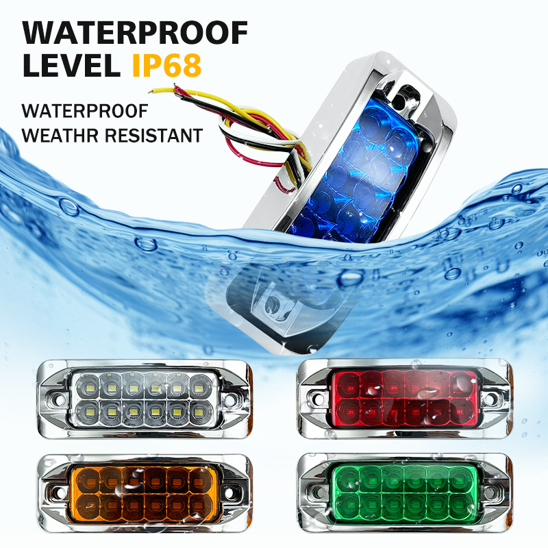 Modified light truck side light voltage is 12-24V material conforms to CE standard waterproof grade IP65