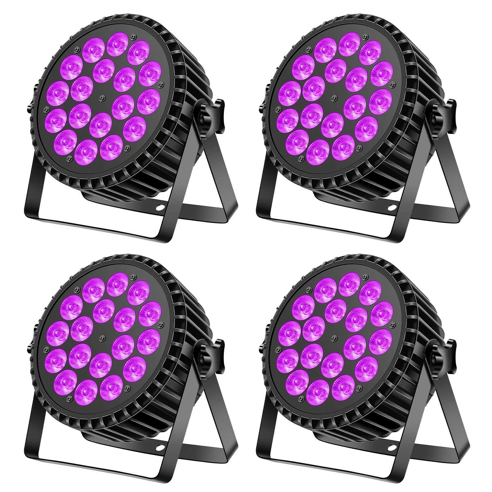 Somspot 4PCS/SET 200W RGBW LED Par Light Rainbow Effect DMX Stage Effect Light Projector for DJ Disco Party Bar Wedding Birthday XJ250527