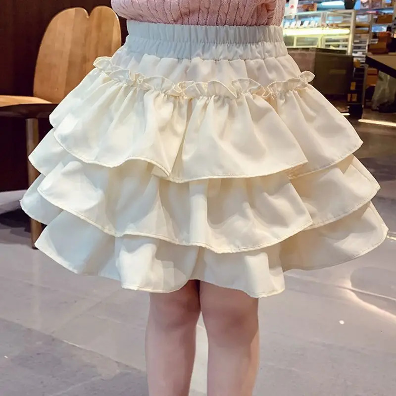 Children Girls Pleated Cake Skirts Summer Elastic Waist Infant Babys Bubble Toddler Kids Princess 250527