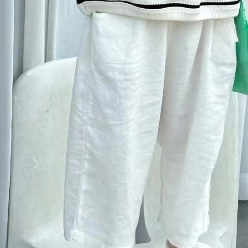 Baby Boy Girl Pant Cotton and Linen Cropped Trousers Child Long Kid Summer Infant Clothes 250527
