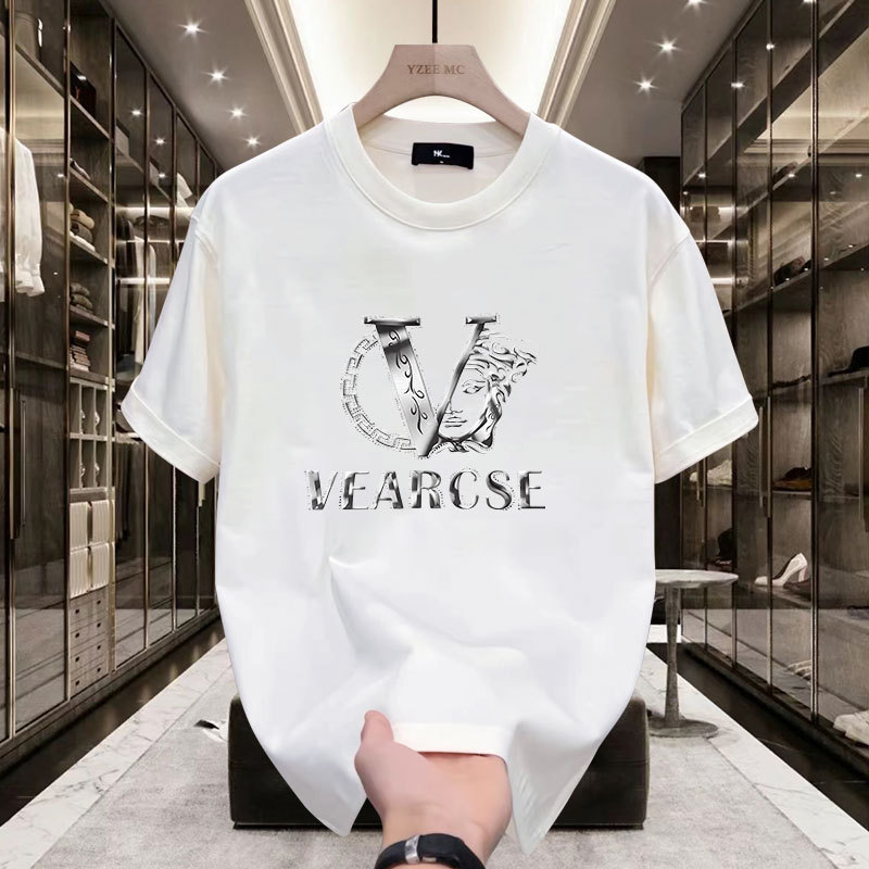 2025 hot Free shipping designer t-shirt for mens t-shirt black white Casual versatile round neck short sleeved T-shirt made of all cotton