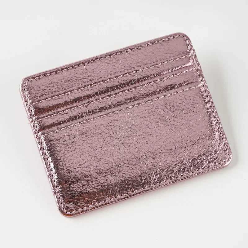 Ultra Thin Cards Bag Gold Silver Black Multi Slot Card Sleeve PU Leather Holder ID Holder Badge Holder Bus Card Case Z250527