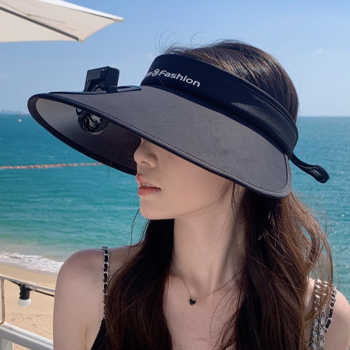Designer's Sun Hatenglish Style Fan Hat For Women, Outdoor Sunshade Visor Hat With Large Brim, UV Protection, Adjustable Summer Sun Hat For Women