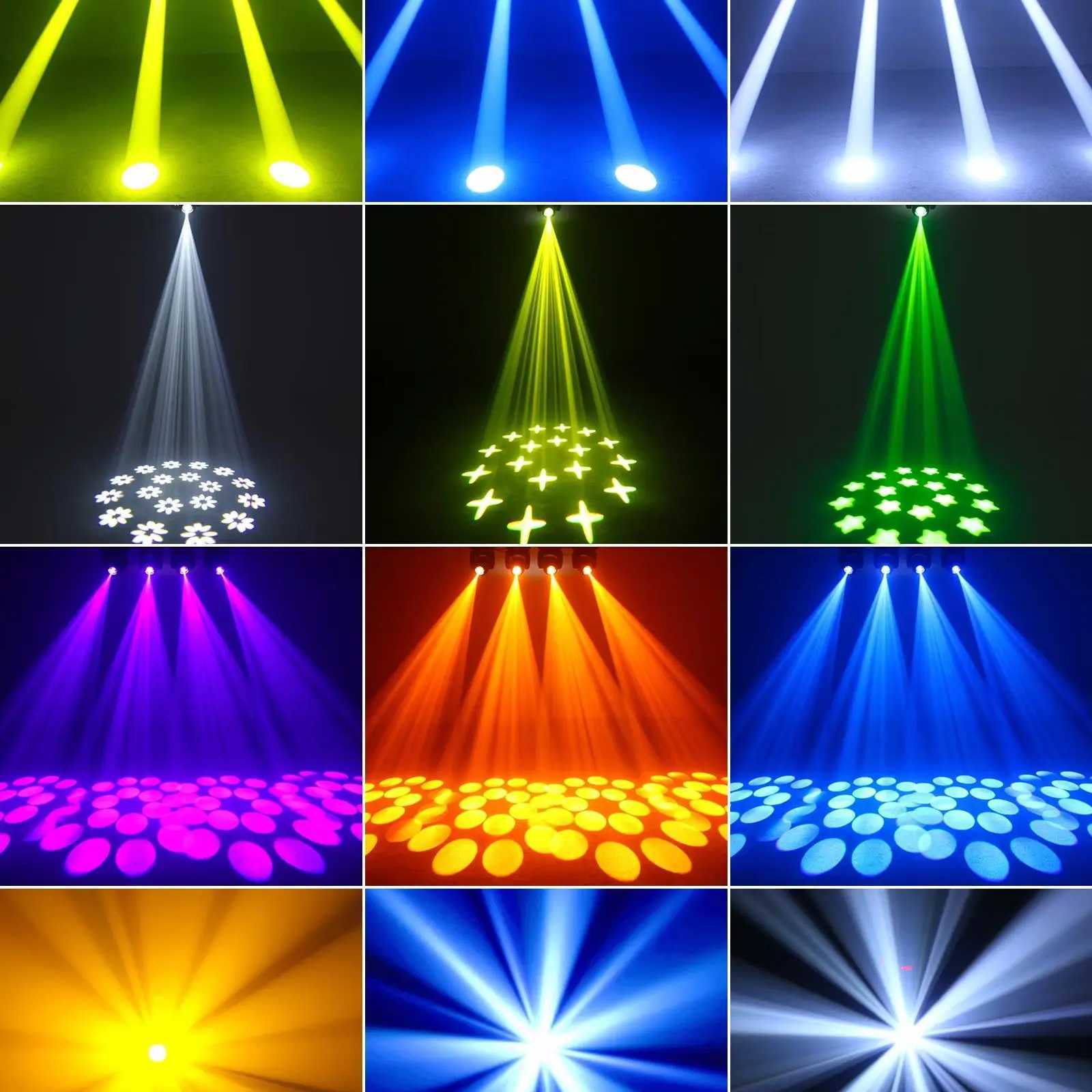 Yiflamefly 2PCS/Set 100W Moving Head Stage Lights Beam Gobo Dazzling Effect DMX LED Spotlight For Club KTV Disco DJ Party XJ250527
