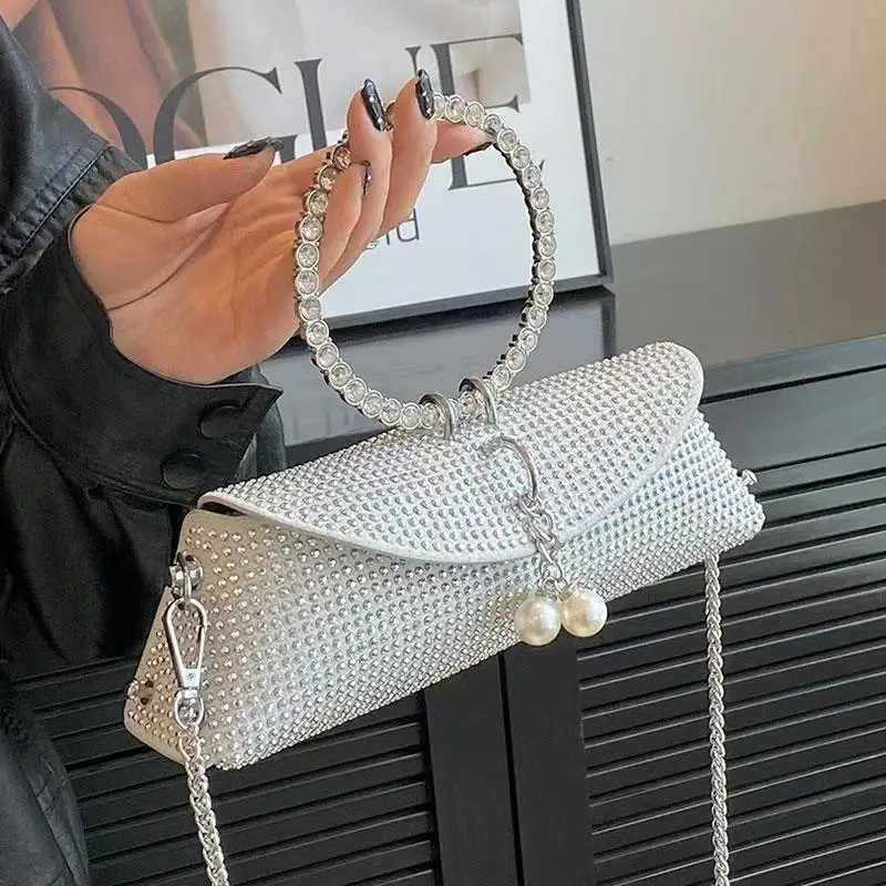 Diamond Handbags For Women Wedding Party Handle Bag Bling Rhinestone Prom Party Bridal Sparkly Evening Clutch Square Bags Tote W250527