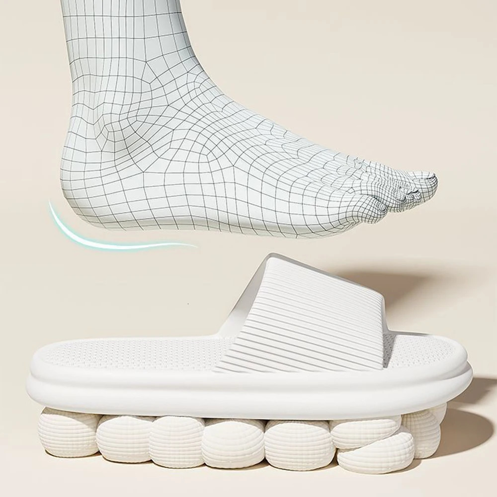 ZHIDA Thick Platform Cloud Slippers EVA Soft Sole Pillow Slides Summer Beach Flip Flops Women Non Slip Bathroom Home Slippers 250526
