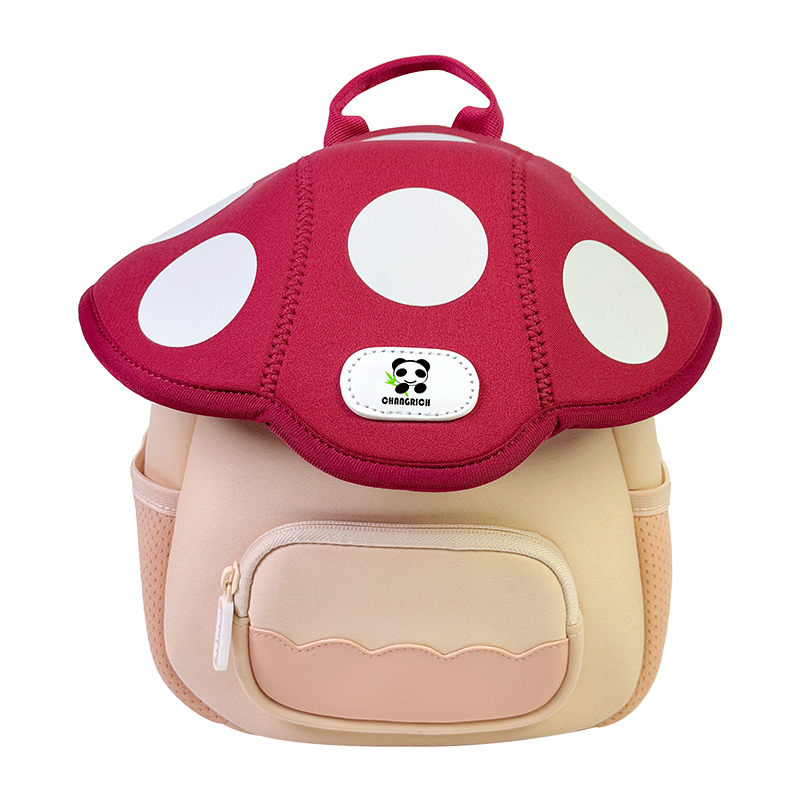 Cute Mushroom Print Childs Daypack Fun & Stylish School Accessory for Youngsters