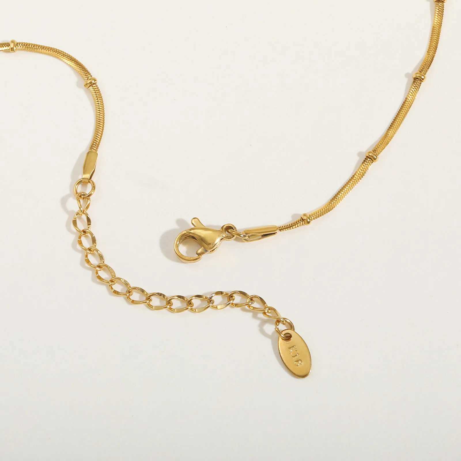 Stainless Steel Snake Ball Bead Chain Bracelet for Women 18k Gold Plated Thin Link Layered Hand Wristband Jewelry W250526