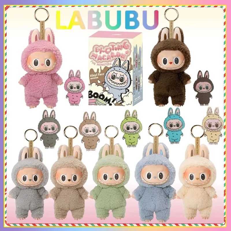 Hot Labubu Blind Box The Monsters Heartbeat Macaron Enamel Face PVC Figurine Tabletop Ornament Kawaii Doll Kid Christmas Gift M250526