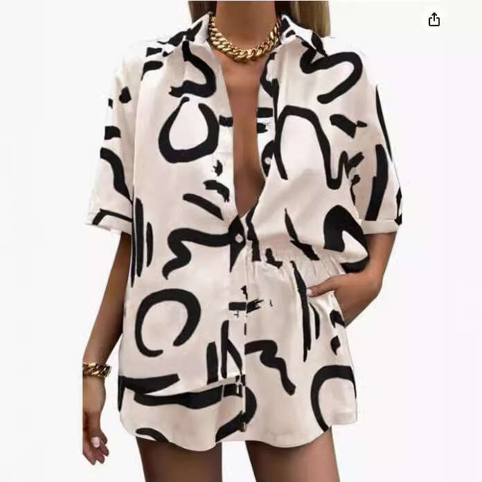 2025Women's 2 Piece Boho Set Summer Beach Casual