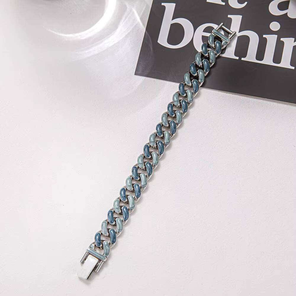 Personalized Hip Hop Fashion Jewelry for Men Women Stainless Steel Couple Bracelet Iced Out Cuban Chain