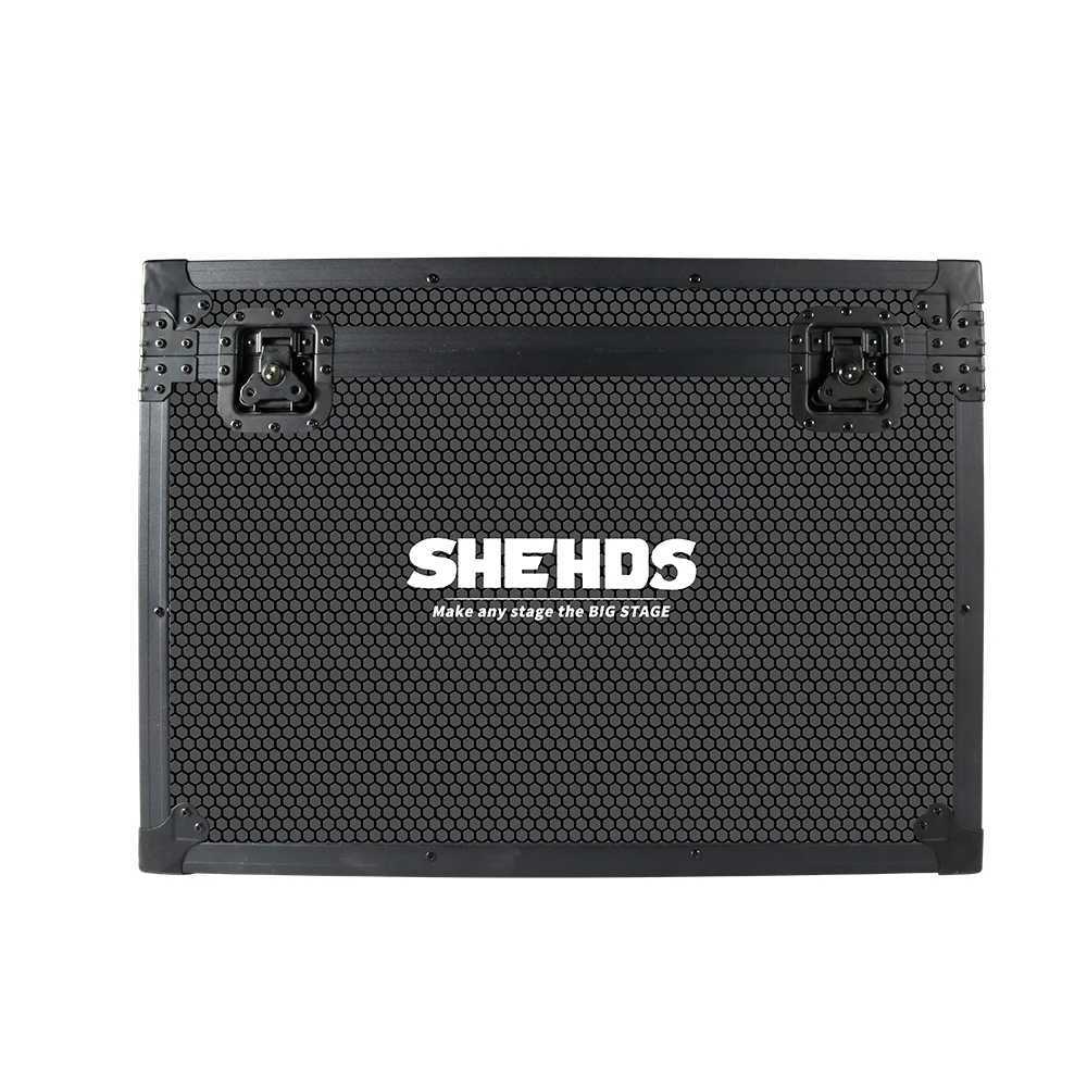 SHEHDS Flight Case 2 In 1 with Built-in Wheels for 2 LED Wash 19x15W Moving Head Light Disco KTV Party DJ Stage XJ250527