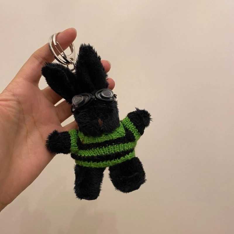Cartoon Plush Stuffed Dolls Toy Keychain Rabbit Animal Backpack Pendant Korean Keyring Birthday Gifts for Women W250526