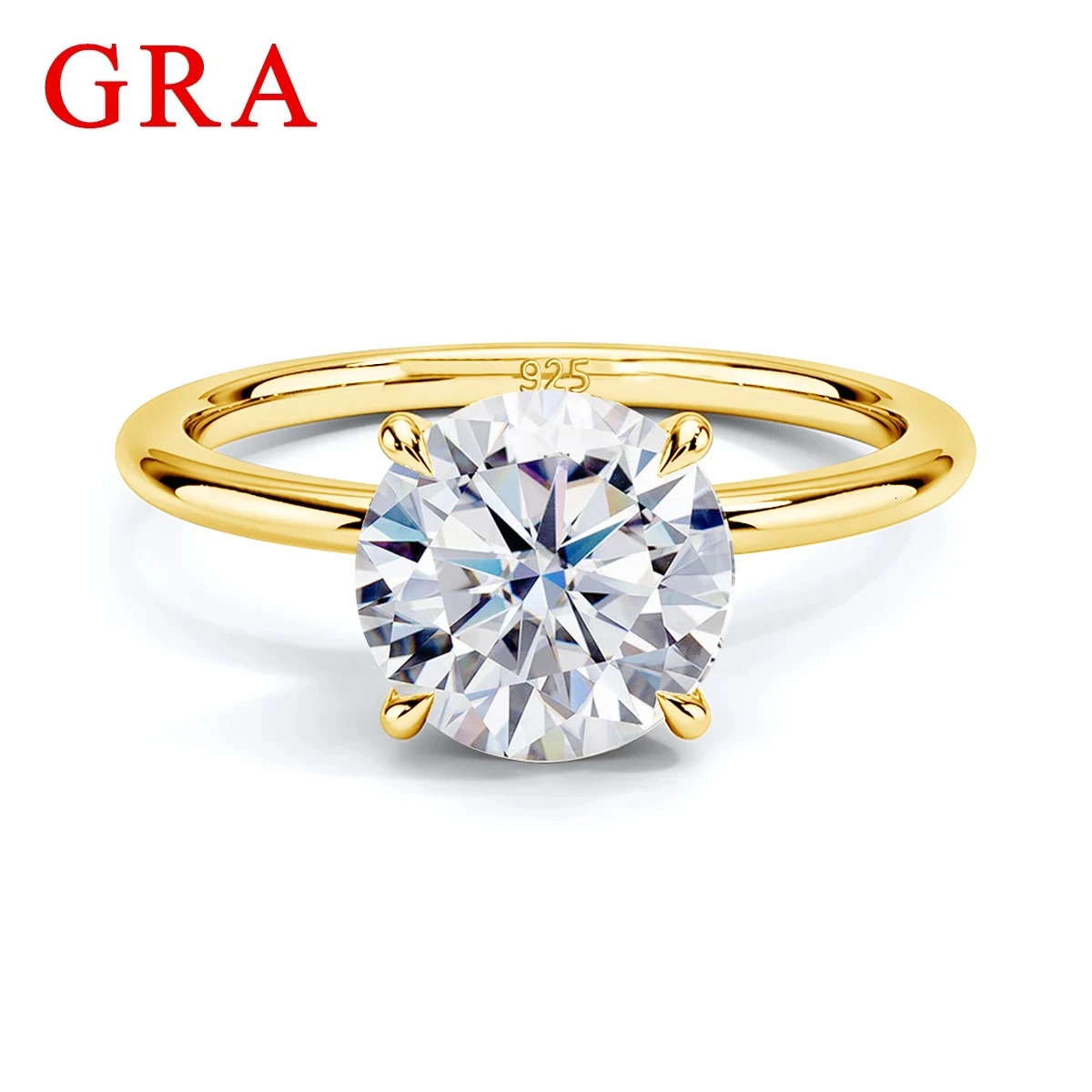 1ct 2ct 3ct 5ct D Color VVS1 Ring Engagement Silver 925 Jewelry With Certificate Woman Wedding Gift Wholesale 250519