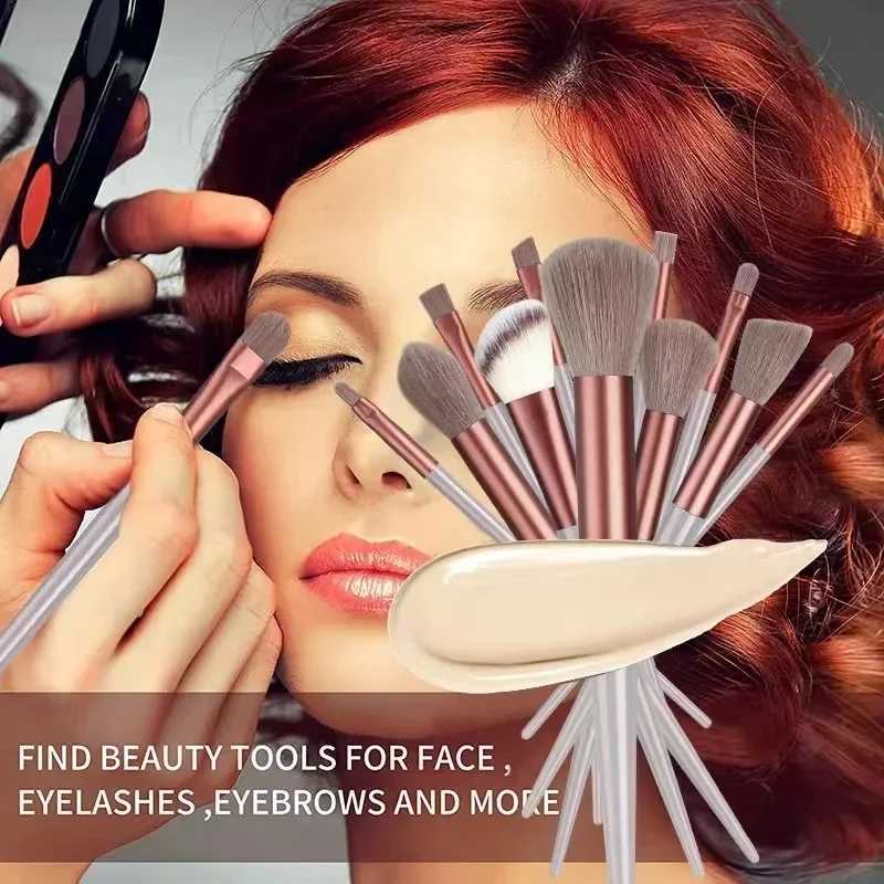 13Pcs Professional Makeup Brushes Set Soft Fluffy for Foundation Blush Powder Eyeshadow Kabuki Blending Makeup Brush Beauty Tool z250527BBOD