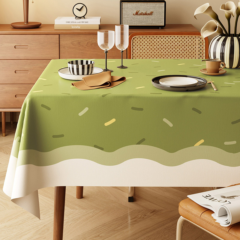 A649 table cloth waterproof and oil-proof washable table mat light luxury high-end desktop protection table cloth anti-scalding coffee table mat