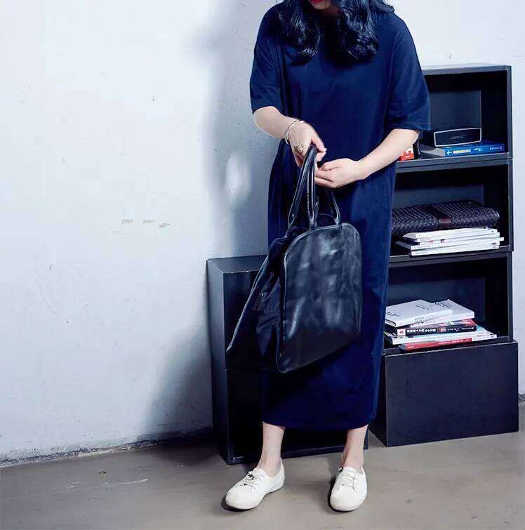 New Soft Genuine Leather Briefcase Women Handbags 14-15.6 Laptop Large-capacity Portable Tote Bag Travel Bags