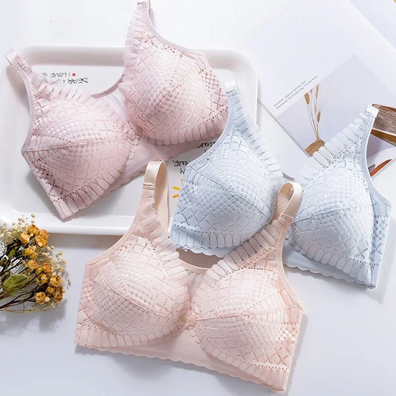 Front Button Maternity Nursing Bra Adjustable Gathered Underwear Comfortable Breastfeeding for Feeding Pregnant Women Clothing 250527
