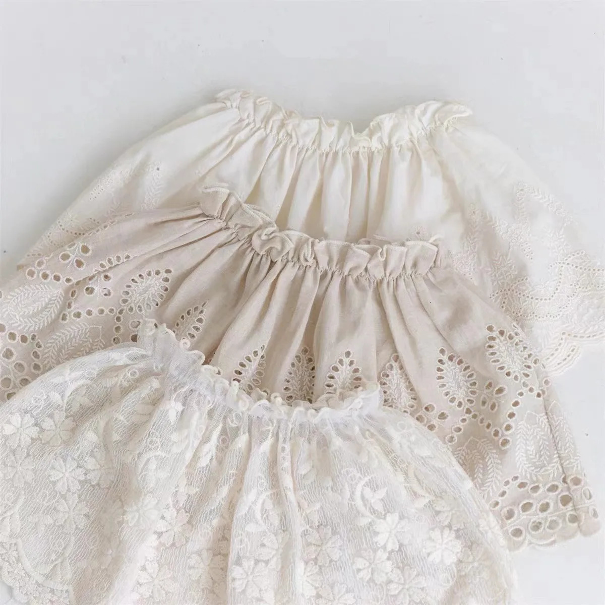 Summer Baby Girl Skirt Cotton Lace Embroidered Toddler Princess Sweet Girls Infant All Match Tutu 250527