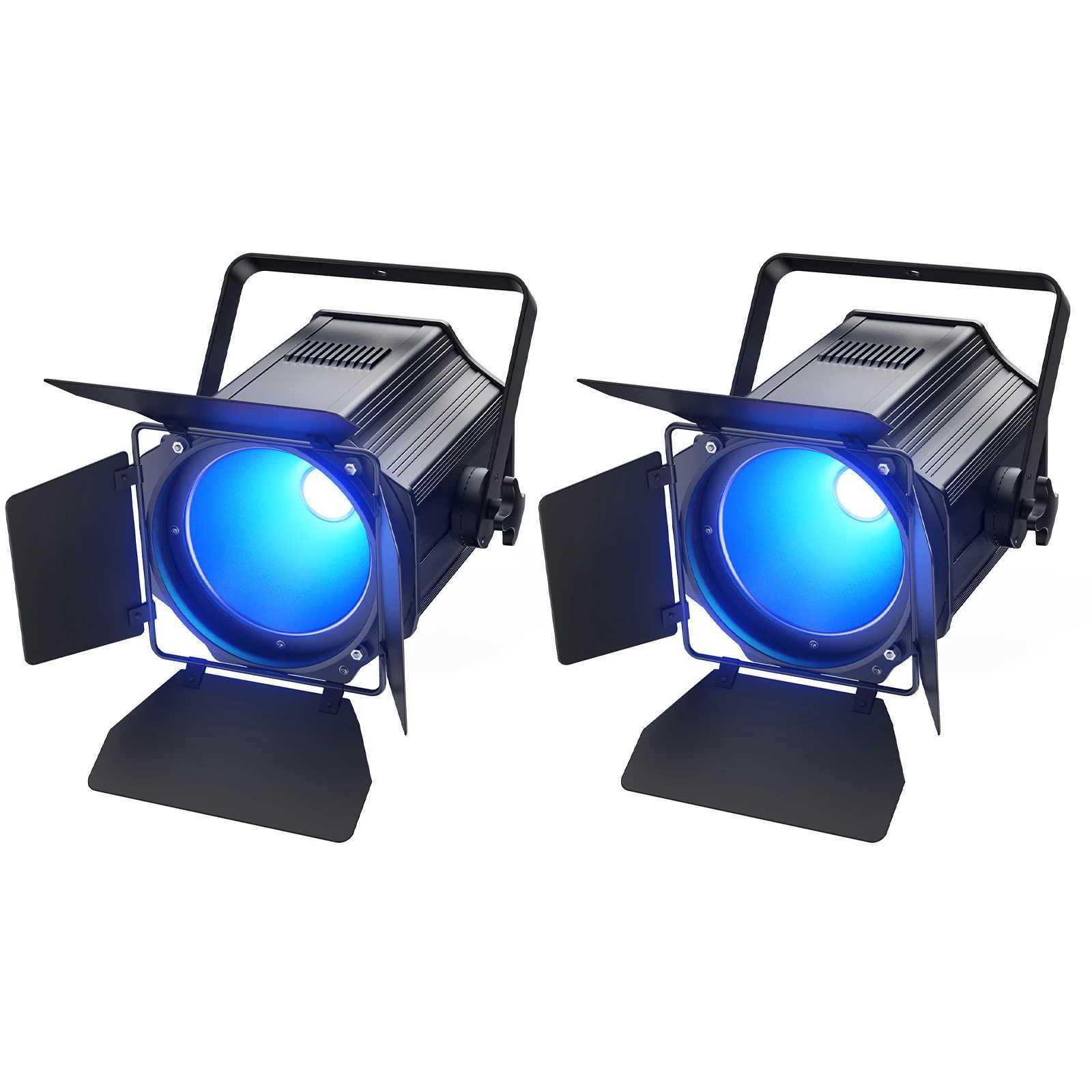 Fieryzeal 2PCS 200W LED COB Par Light 6IN1 RGBWA+UV Linear Spotlight DMX512 Warm Cold White Stage Light for DJ Party Concert XJ250527