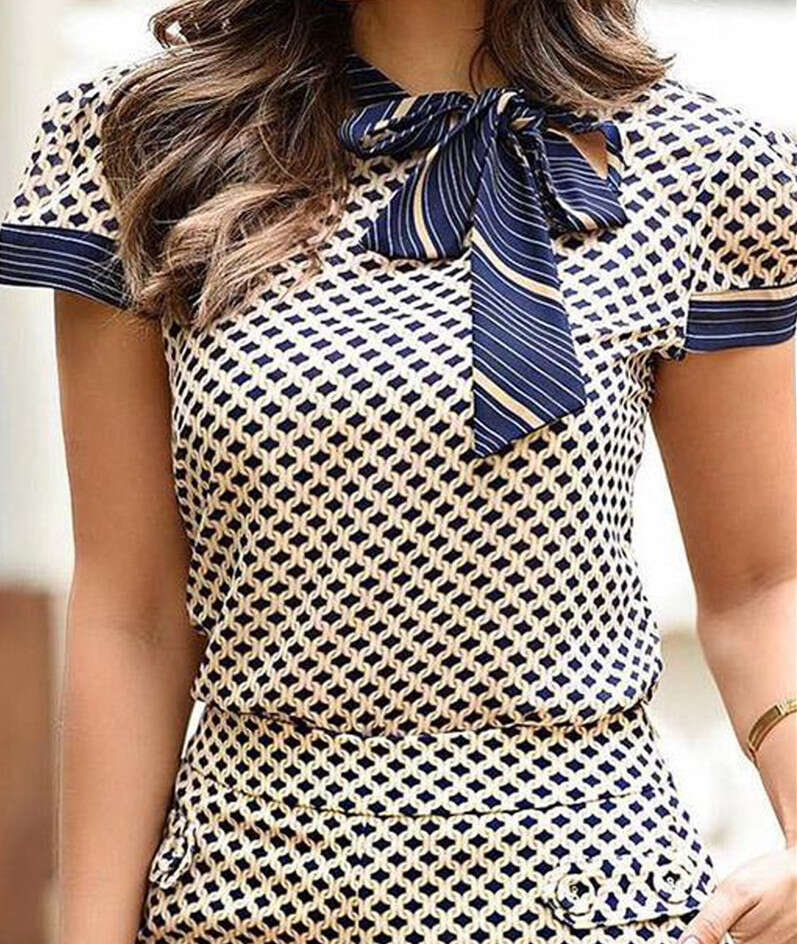 New Summer Slim Fit Fashion Women's Shirt and Pants Set
