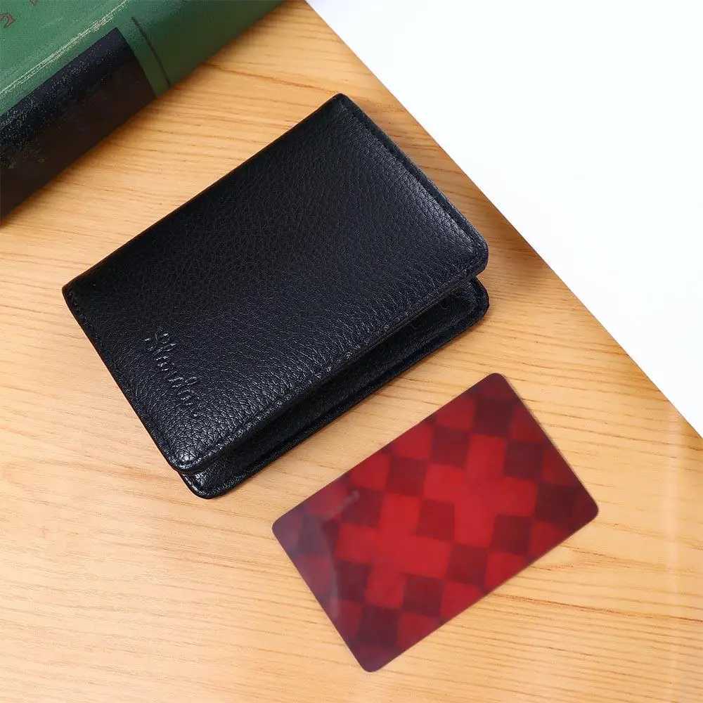 Men Wallet PU Leather Multi-slot Ultra-thin ID Card Cover Portable Compact CAsh Clip Mini Money Bag Z250527