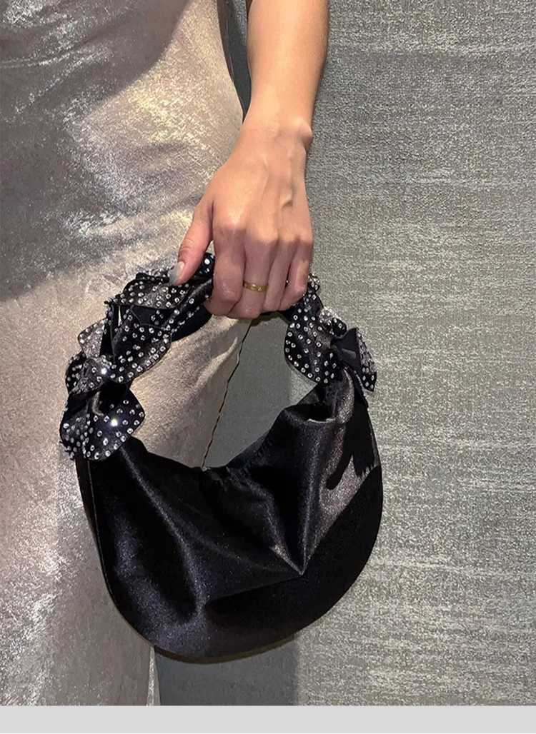 Fashion Velvet Women Evening Bags Flowers Diamonds Metal Luxury Handbags With Luxury Purse Clutch 2025 New Party Wedding Totes W250527