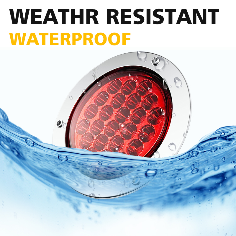 Modified light 4 inch tail light truck tail light LED truck tail light universal in a variety of cars with waterproof socket voltage is 12-24V