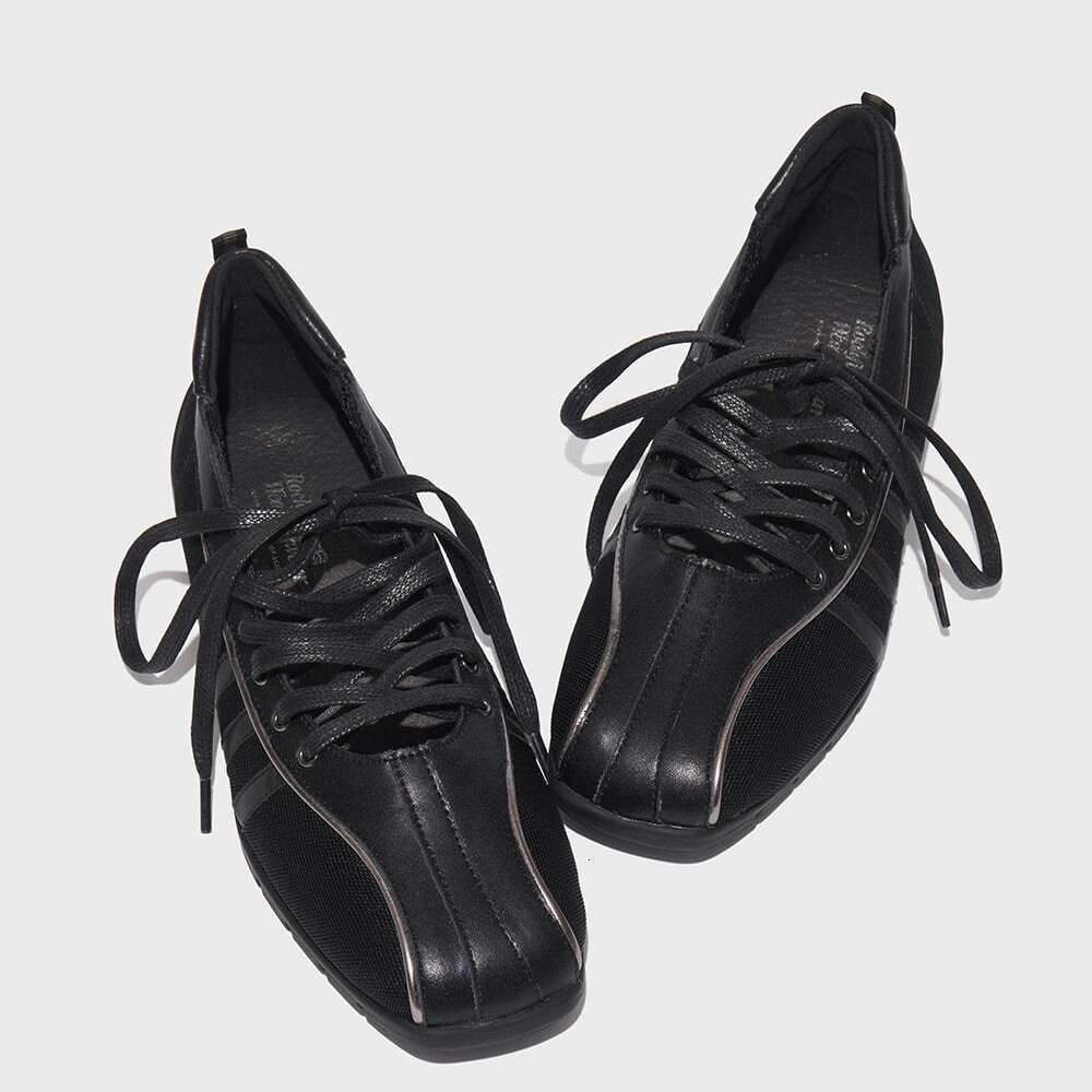 2025 Versatile Mary Jane Korean Niche Square Toe Cross Strap Ballet Shoes Functional Sports