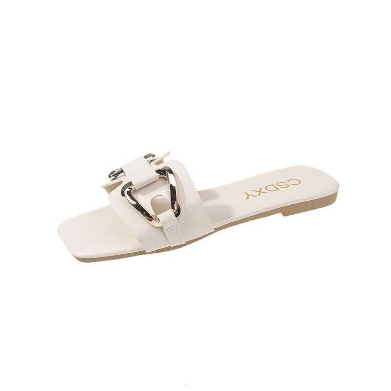 Slippers Women's Plus Size Summer Home Fashion High-quality Sandals One Line Drag Luxurious Sandals For Outdoor Wear Anti Odor Flat Bottomed Desi
