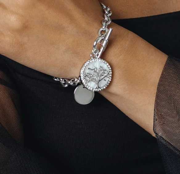 Geometric Bracelet for Women Fashion Link Chains Charms Bracelet Boho Gold Silver Color Bangles for Women Jewelry for Women Gift W250526