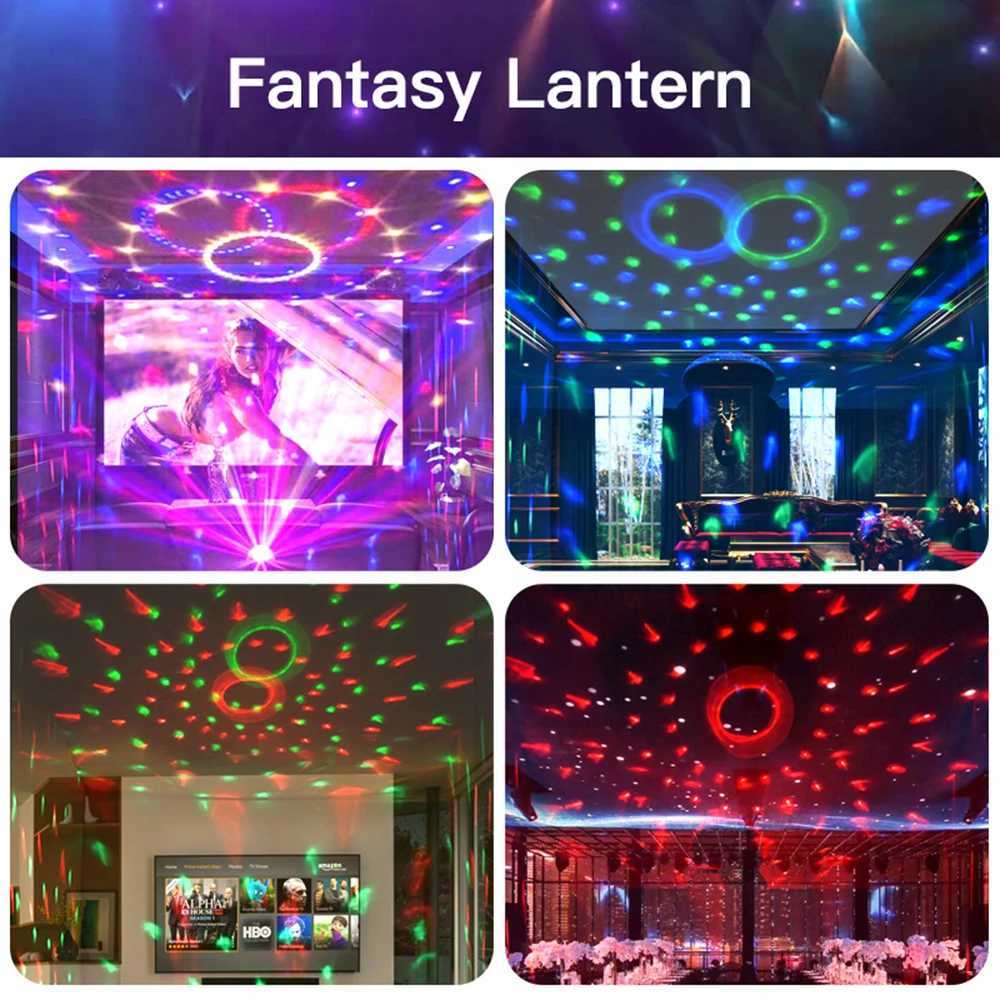 USB Charging Bluetooth Music Light Disco Rotating Stage Light LED RGB Disco Ball Light Party Wedding Atmosphere Light Christmas XJ250527