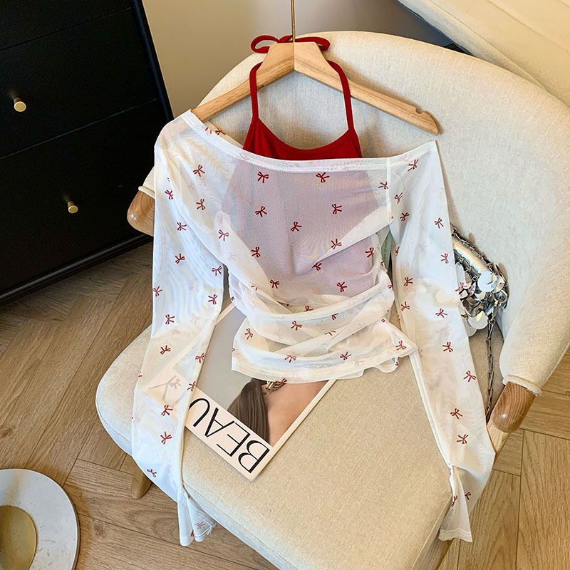 XR210 Summer Dopamine Hot Girl Long Sleeve Thin Sunscreen Fashion T-shirt Women's Slim Fit
