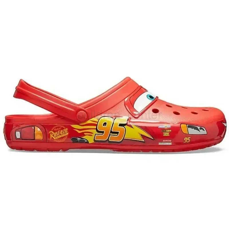 Disney Lightninged Mcqueens Pixar Cartoon Solid Waterproof Slippers Outdoor Sandals Casual Breathable Ankle-wrap EVA Shoes Gift W250527dd