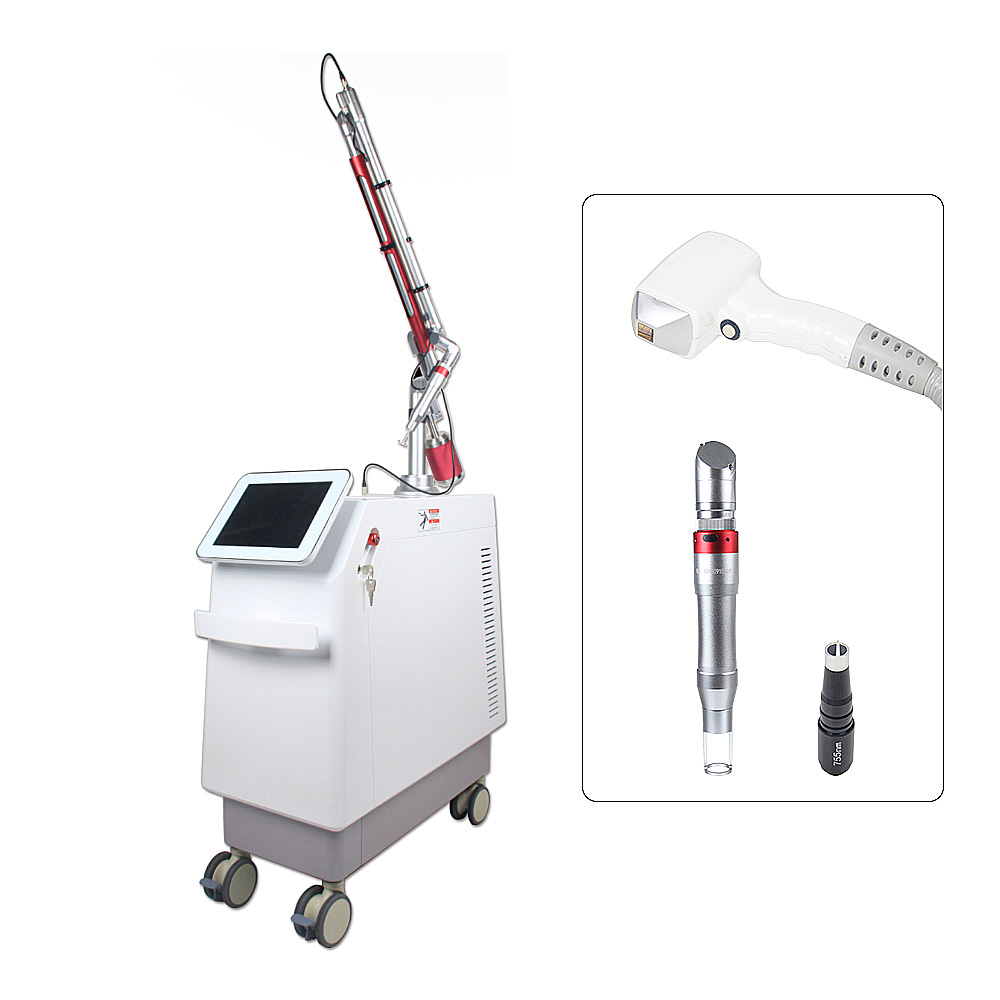 Professional Salon Use 2 in 1 808nm Diode Laser Picosecond Laser Machine For Hair Removal Tattoo Removal Carbon Peeling Treatment