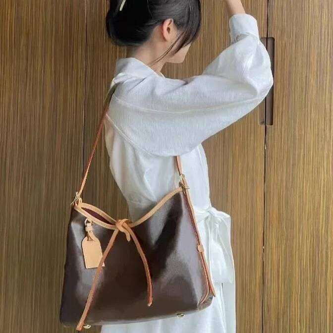 New Fashionable Leather Tote Single Shoulder Handbag Shopping Underarm Bag With For Mother And Daughter