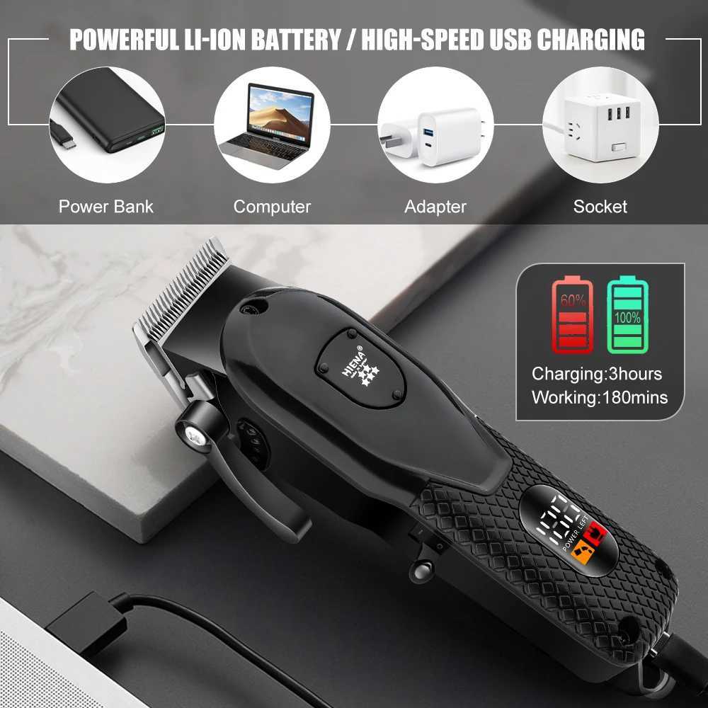 HIENA hair clipper Shaver Professional electric scissors push Barber shop hair trimmers Hair cutting machine trimmer for men R250926