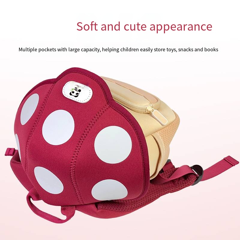 Cute Mushroom Print Childs Daypack Fun & Stylish School Accessory for Youngsters
