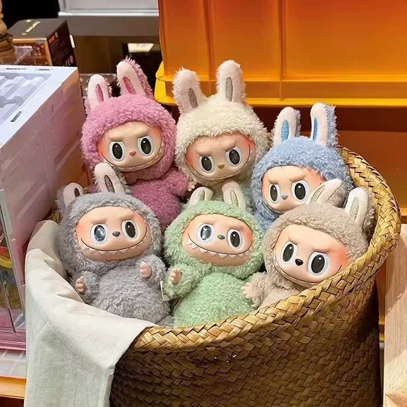 Anime Figure Kawaii Labubu Blind Box Have A Seat Series PVC Pendant Doll Model Toy Purple Monster Keychain Kids Birthday Gifts M250526