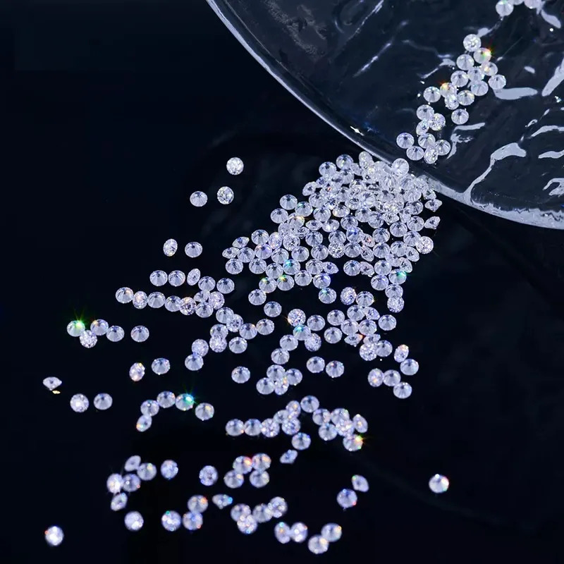 Loose Stones 1.0ct / Pack Real Top D Color VVS1 Small Sizes 0.8mm-3.0mm Gemstones Passed Diamond Tested 250521