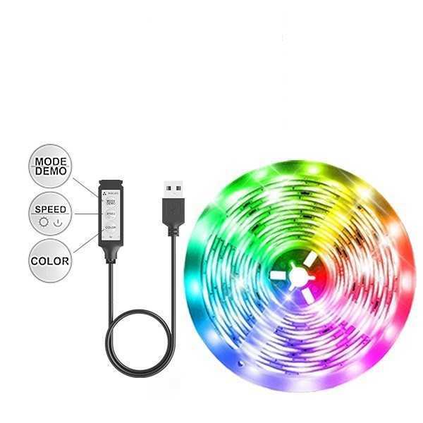 5050 RGB light strip kit, LED lights with 44 keys, Wi-Fi smart LED light strip, Halloween and Christmas decorations X250527