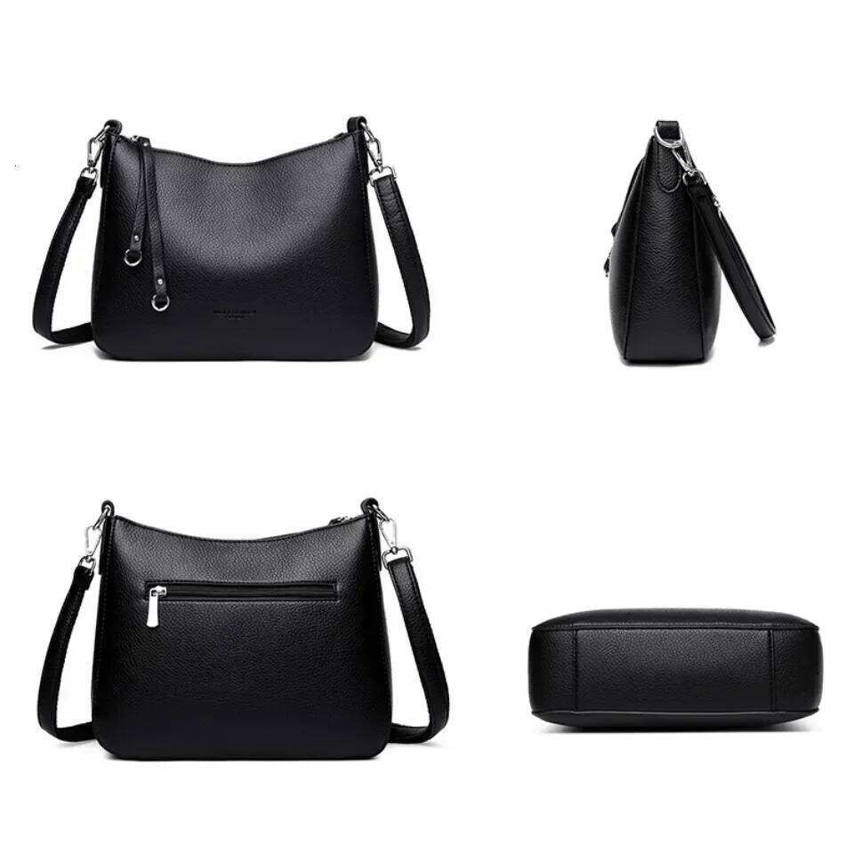 Genuine Brand Women's Soft PU Leather Shoulder Crossbody Hand Bags Designer Ladies Messenger Commuting Sac A Main